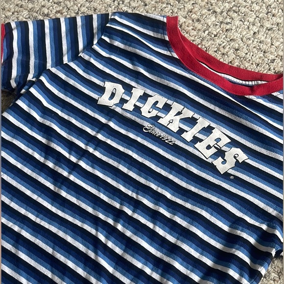Dickie’s Striped Vintage T-Shirt - Size S - Picture 2 of 4